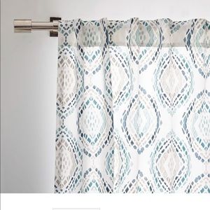 West Elm Cotton Canvas Mosaic Medallion Curtain
